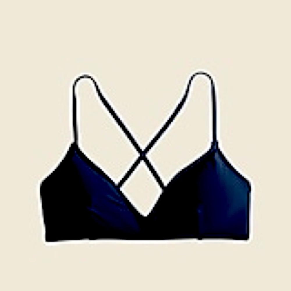 JCrew Navy Bikini Top NWT Size M